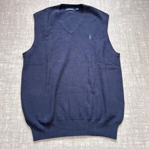 Polo Ralph Lauren Men's V-Neck Navy Sweater Vest